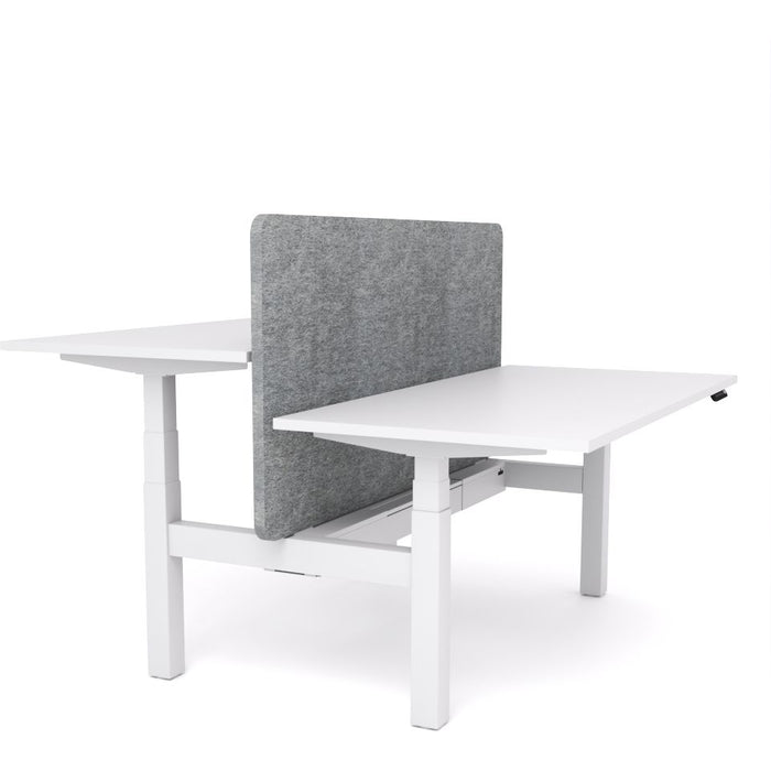 Dynamo Plus - Electric Height Adjustable Double Sided Workstation With Screen (Grey Screen)