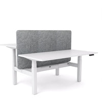 Dynamo Plus - Electric Height Adjustable Double Sided Workstation With Screen (Grey Screen)