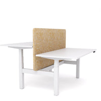 Dynamo Plus - Electric Height Adjustable Double Sided Workstation With Screen (Mid Natural Screen)