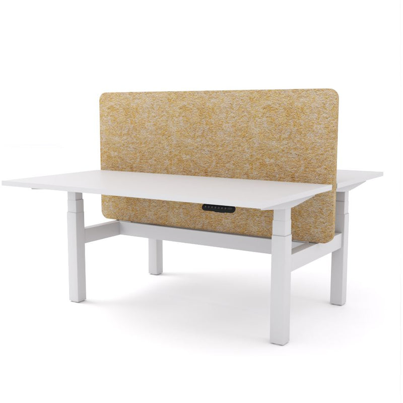 Dynamo Plus - Electric Height Adjustable Double Sided Workstation With Screen (Mid Natural Screen)