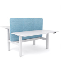 Dynamo Plus - Electric Height Adjustable Double Sided Workstation With Screen (Pacific Blue Screen)-Elite Office Furniture