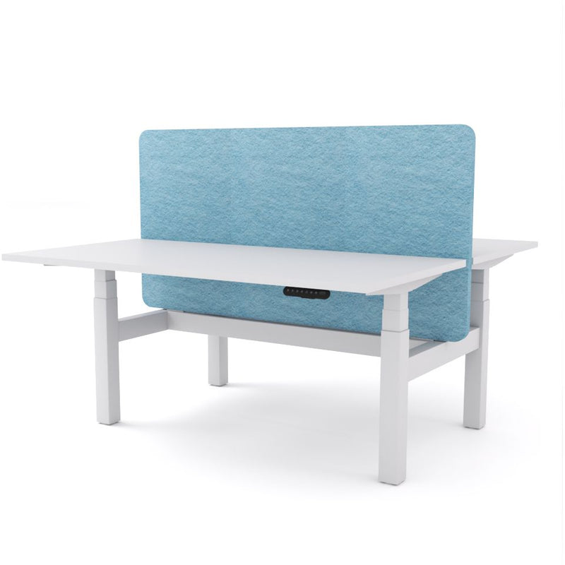 Dynamo Plus - Electric Height Adjustable Double Sided Workstation With Screen (Pacific Blue Screen)-Elite Office Furniture