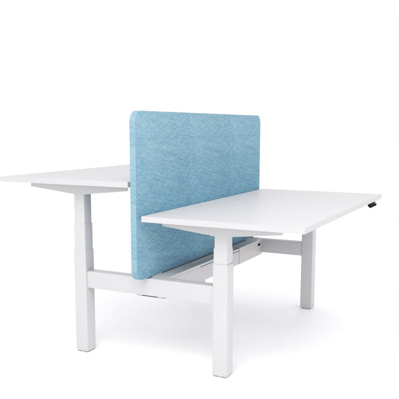 Dynamo Plus - Electric Height Adjustable Double Sided Workstation With Screen (Pacific Blue Screen)-Elite Office Furniture