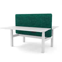 Dynamo Plus - Electric Height Adjustable Double Sided Workstation With Screen (Peacock Screen)