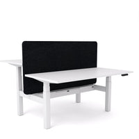 Dynamo Plus - Electric Height Adjustable Double Sided Workstation With Screen (Black Screen)