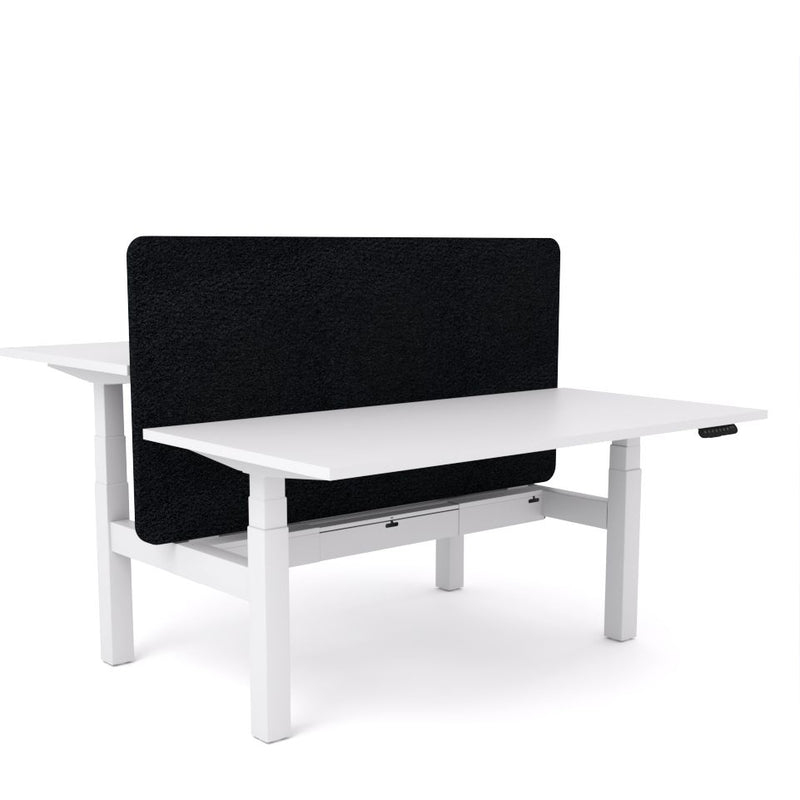 Dynamo Plus - Electric Height Adjustable Double Sided Workstation With Screen (Black Screen)