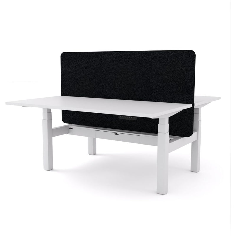 Dynamo Plus - Electric Height Adjustable Double Sided Workstation With Screen (Black Screen)