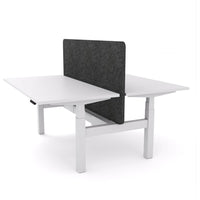 Dynamo Plus - Electric Height Adjustable Double Sided Workstation With Screen (Charcoal Grey Screen)
