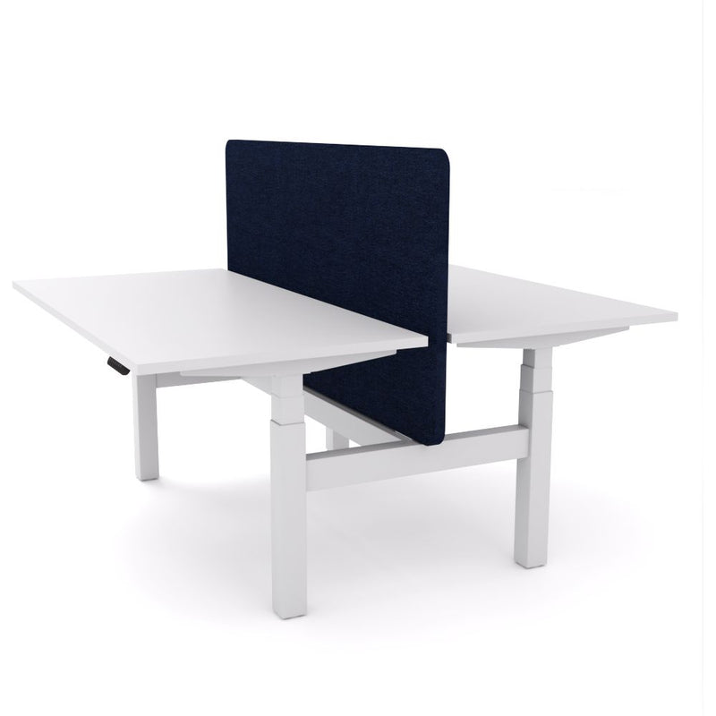 Dynamo Plus - Electric Height Adjustable Double Sided Workstation With Screen (Dark Blue Screen)