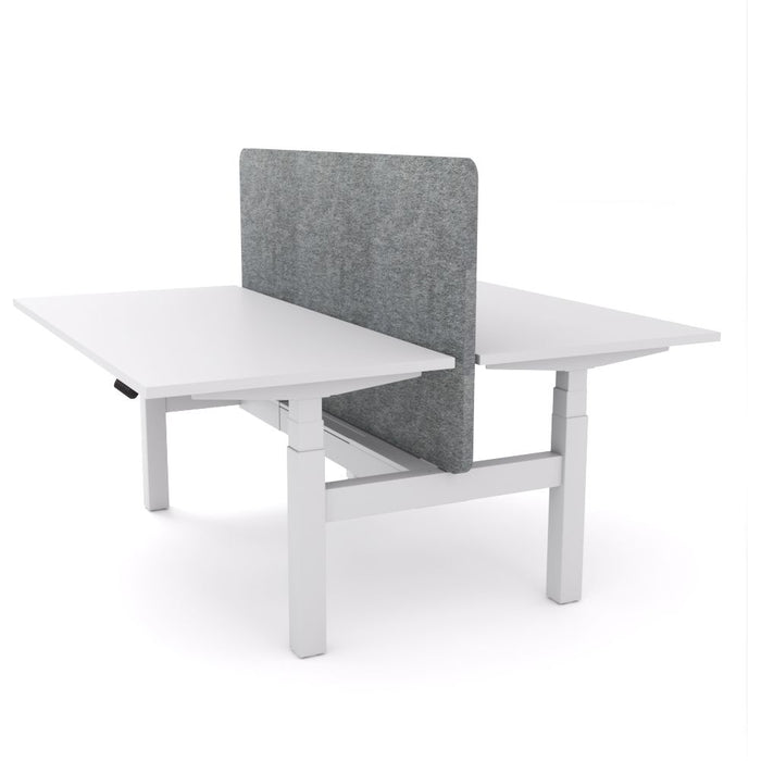 Dynamo Plus - Electric Height Adjustable Double Sided Workstation With Screen (Grey Screen)