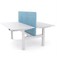 Dynamo Plus - Electric Height Adjustable Double Sided Workstation With Screen (Pacific Blue Screen)-Elite Office Furniture