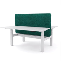 Dynamo Plus - Electric Height Adjustable Double Sided Workstation With Screen (Peacock Screen)