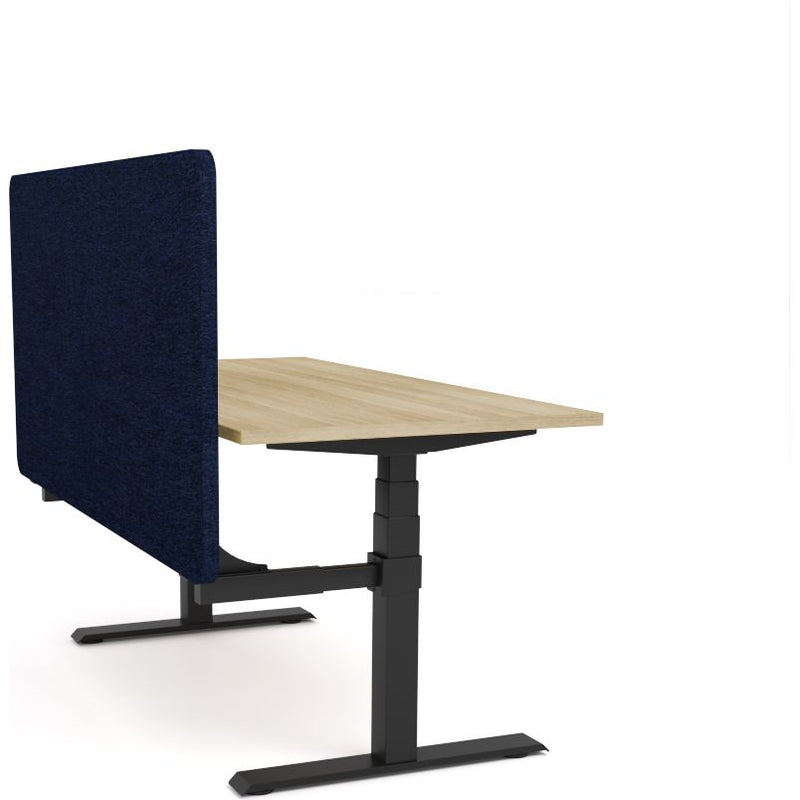 Dynamo Plus - Electric Height Adjustable Single Workstation With Screen (Dark Blue Screen)