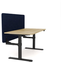 Dynamo Plus - Electric Height Adjustable Single Workstation With Screen (Dark Blue Screen)