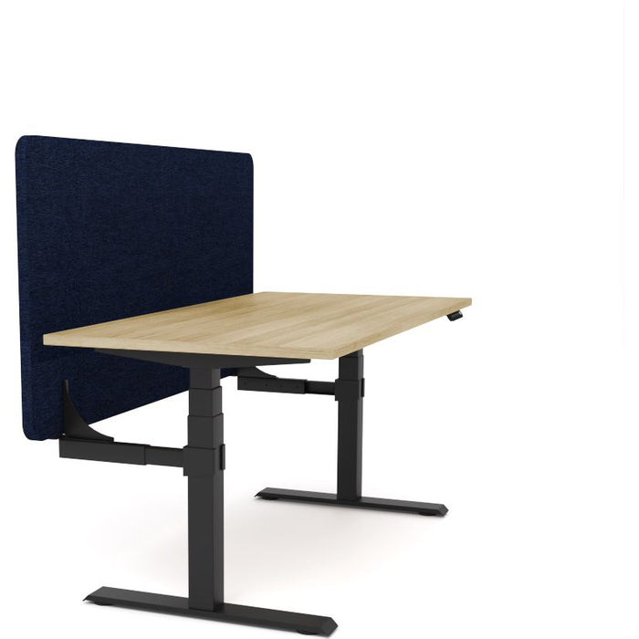 Dynamo Plus - Electric Height Adjustable Single Workstation With Screen (Dark Blue Screen)