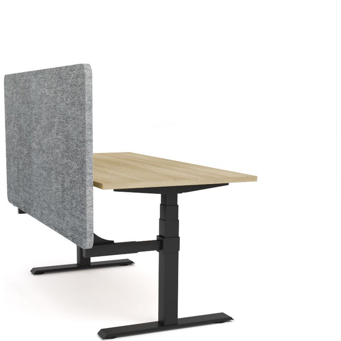 Dynamo Plus - Electric Height Adjustable Single Workstation With Screen (Grey Screen)