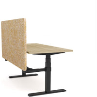 Dynamo Plus - Electric Height Adjustable Single Workstation With Screen (Mid Natural Screen)