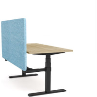Dynamo Plus - Electric Height Adjustable Single Workstation With Screen (Pacific Blue Screen)