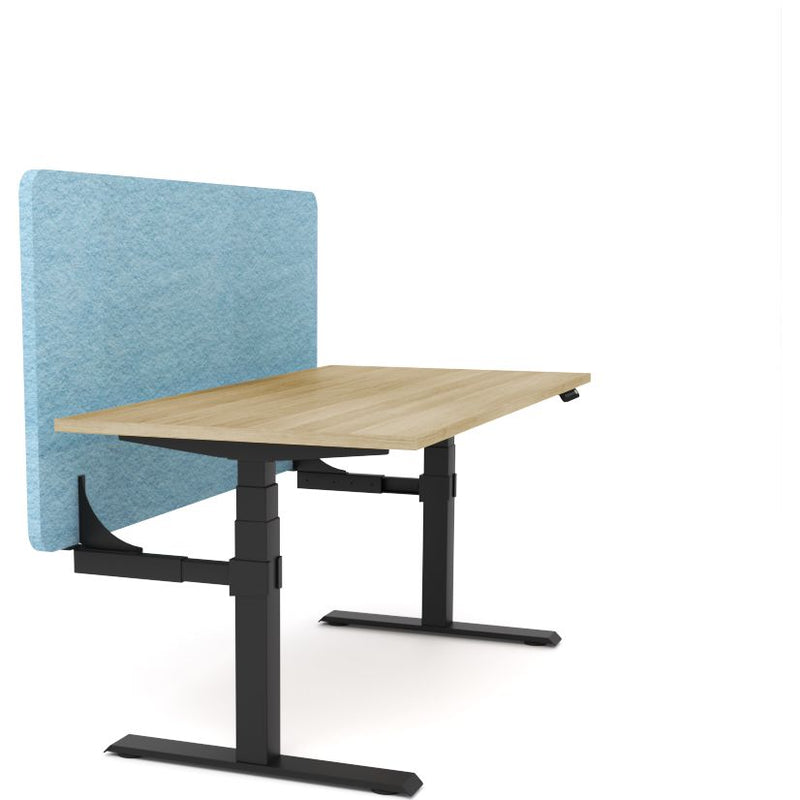 Dynamo Plus - Electric Height Adjustable Single Workstation With Screen (Pacific Blue Screen)