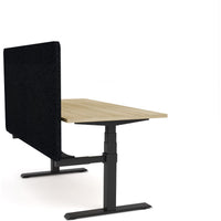 Dynamo Plus - Electric Height Adjustable Single Workstation With Screen (Black Screen)
