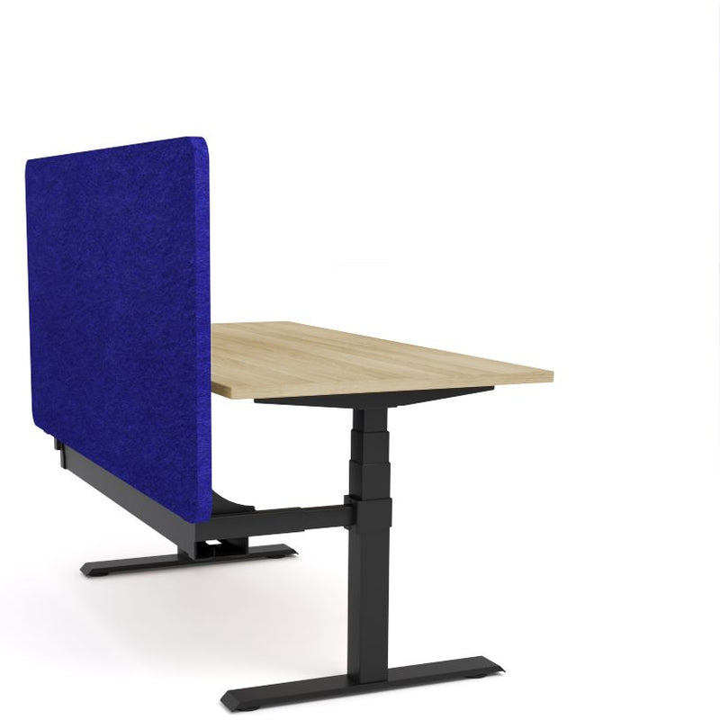 Dynamo Plus - Electric Height Adjustable Single Workstation With Screen (Blue Screen)
