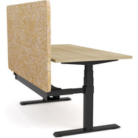 Dynamo Plus - Electric Height Adjustable Single Workstation With Screen (Mid Natural Screen)