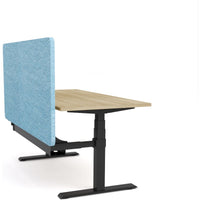 Dynamo Plus - Electric Height Adjustable Single Workstation With Screen (Pacific Blue Screen)