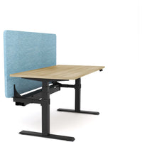 Dynamo Plus - Electric Height Adjustable Single Workstation With Screen (Pacific Blue Screen)