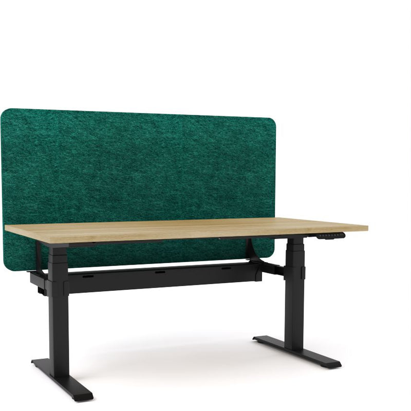 Dynamo Plus - Electric Height Adjustable Single Workstation With Screen (Peacock Screen)