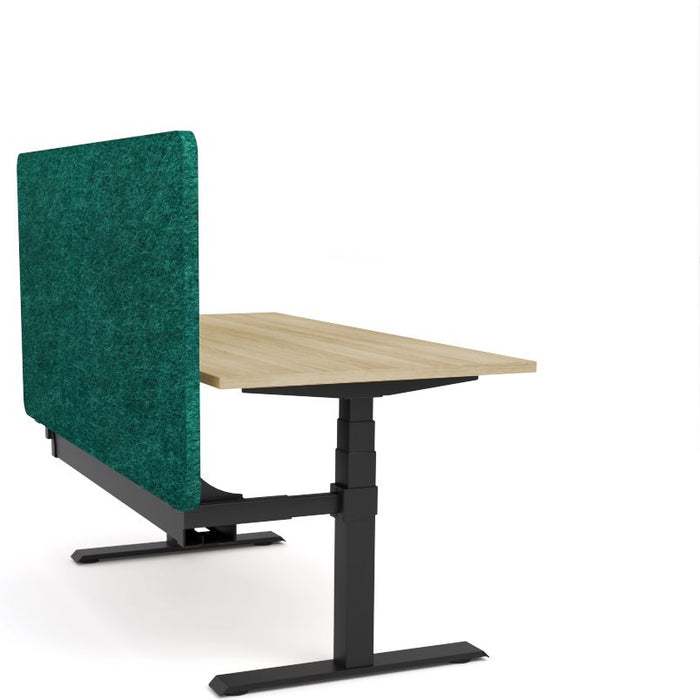 Dynamo Plus - Electric Height Adjustable Single Workstation With Screen (Peacock Screen)