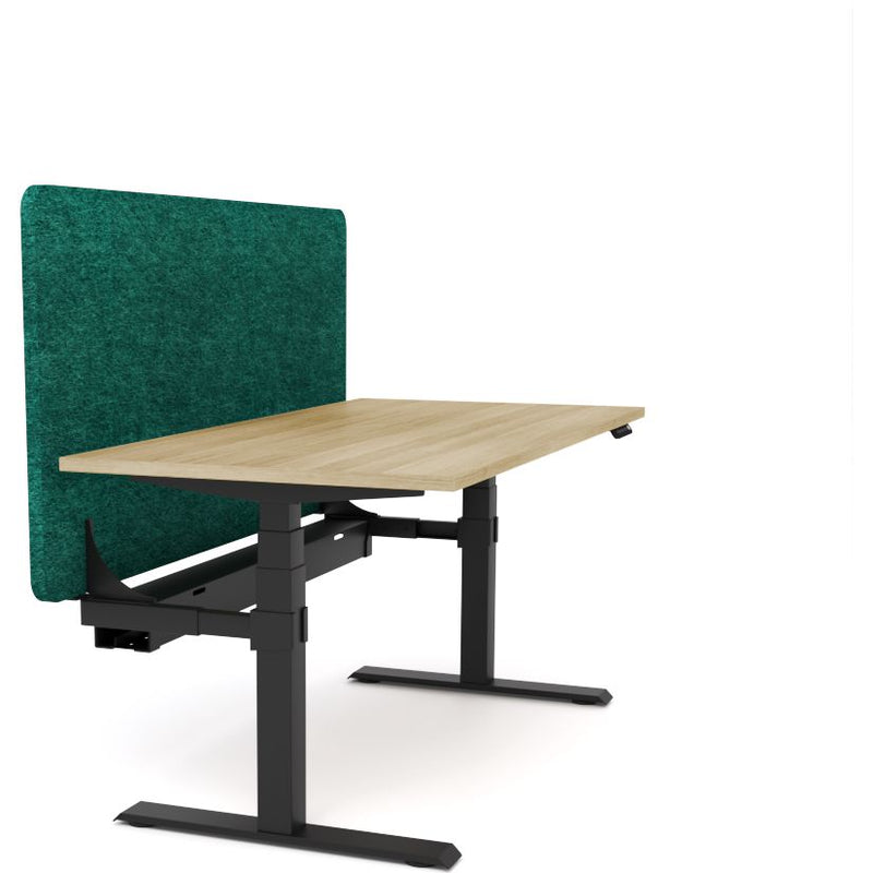Dynamo Plus - Electric Height Adjustable Single Workstation With Screen (Peacock Screen)