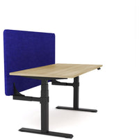 Dynamo Plus - Electric Height Adjustable Single Workstation With Screen (Blue Screen)