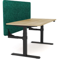 Dynamo Plus - Electric Height Adjustable Single Workstation With Screen (Peacock Screen)