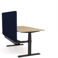 Dynamo Plus - Electric Height Adjustable Single Workstation With Screen (Dark Blue Screen)
