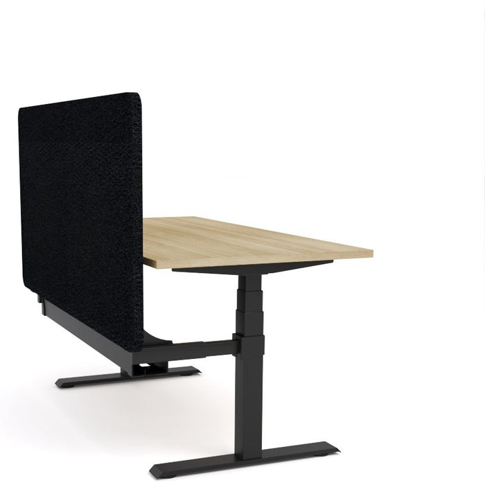 Dynamo Plus - Electric Height Adjustable Single Workstation With Screen (Black Screen)