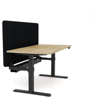 Dynamo Plus - Electric Height Adjustable Single Workstation With Screen (Black Screen)