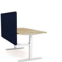 Dynamo Plus - Electric Height Adjustable Single Workstation With Screen (Dark Blue Screen)