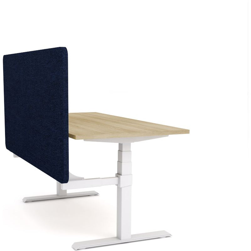 Dynamo Plus - Electric Height Adjustable Single Workstation With Screen (Dark Blue Screen)