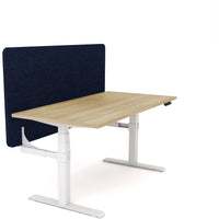 Dynamo Plus - Electric Height Adjustable Single Workstation With Screen (Dark Blue Screen)