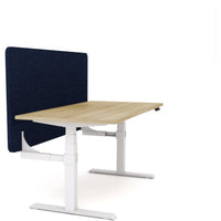 Dynamo Plus - Electric Height Adjustable Single Workstation With Screen (Dark Blue Screen)