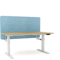 Dynamo Plus - Electric Height Adjustable Single Workstation With Screen (Pacific Blue Screen)