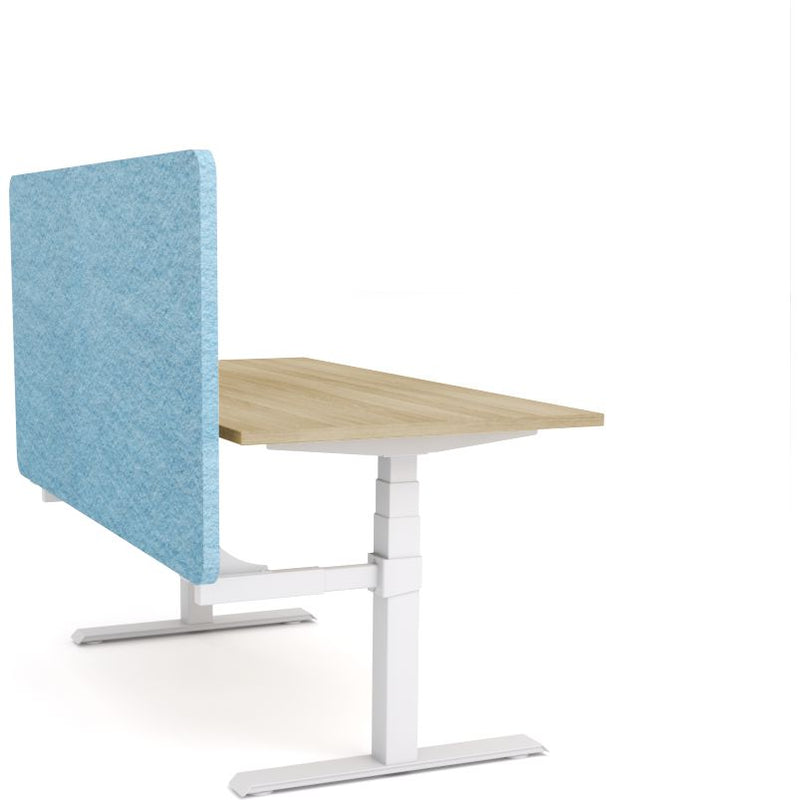 Dynamo Plus - Electric Height Adjustable Single Workstation With Screen (Pacific Blue Screen)