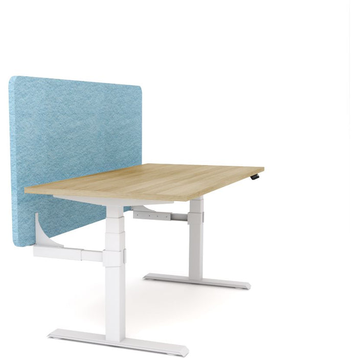 Dynamo Plus - Electric Height Adjustable Single Workstation With Screen (Pacific Blue Screen)