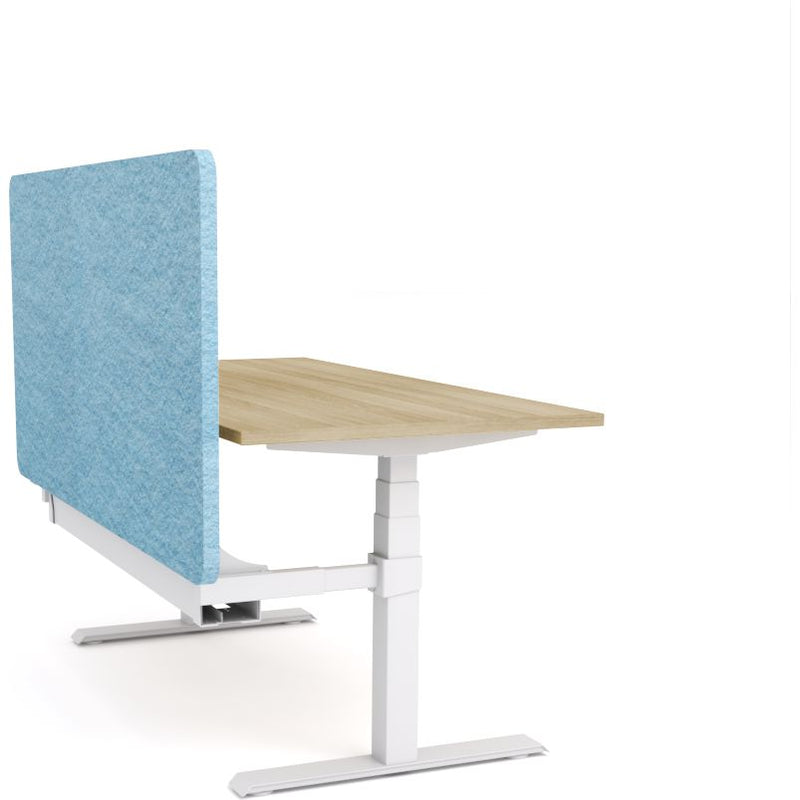 Dynamo Plus - Electric Height Adjustable Single Workstation With Screen (Pacific Blue Screen)