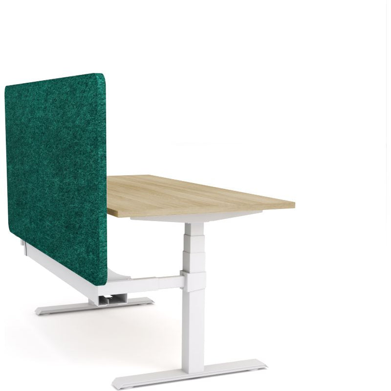 Dynamo Plus - Electric Height Adjustable Single Workstation With Screen (Peacock Screen)