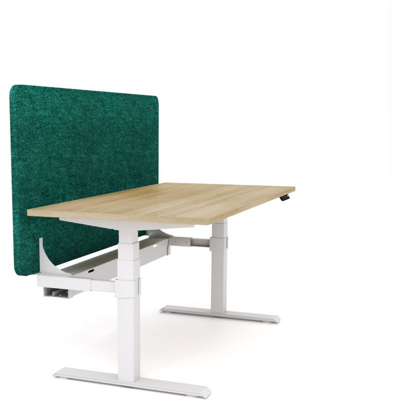 Dynamo Plus - Electric Height Adjustable Single Workstation With Screen (Peacock Screen)