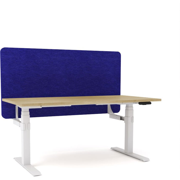 Dynamo Plus - Electric Height Adjustable Single Workstation With Screen (Blue Screen)
