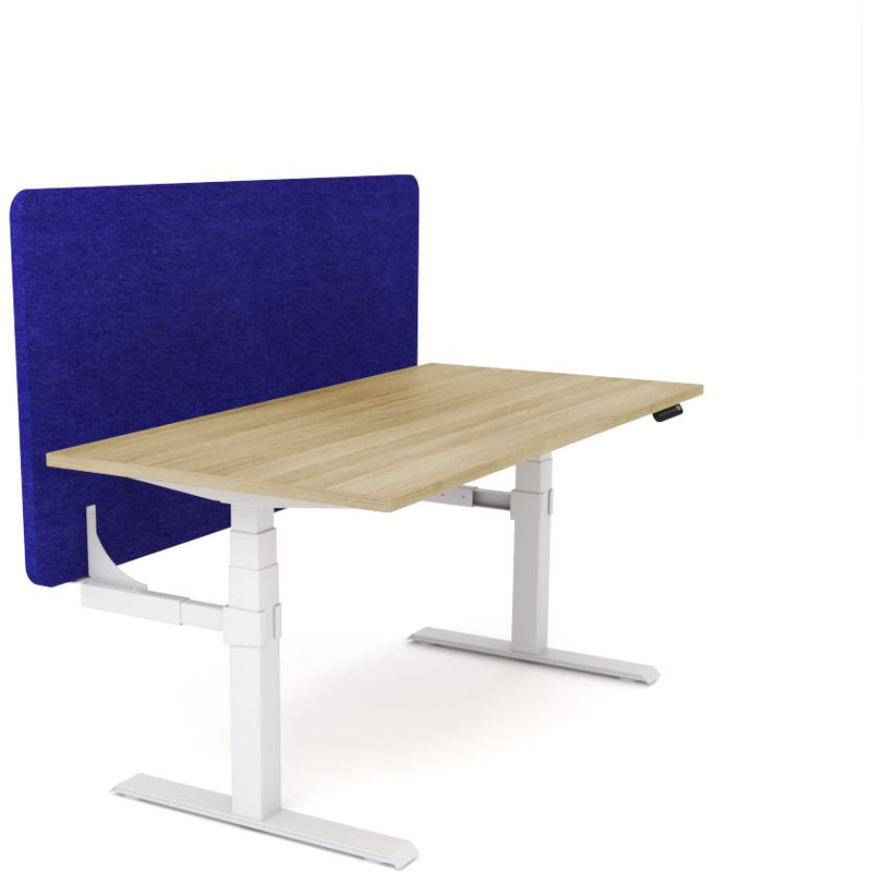 Dynamo Plus - Electric Height Adjustable Single Workstation With Screen (Blue Screen)