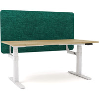 Dynamo Plus - Electric Height Adjustable Single Workstation With Screen (Peacock Screen)