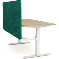 Dynamo Plus - Electric Height Adjustable Single Workstation With Screen (Peacock Screen)